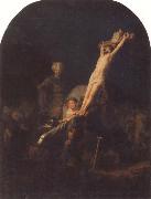 REMBRANDT Harmenszoon van Rijn The Raising of the Cross painting